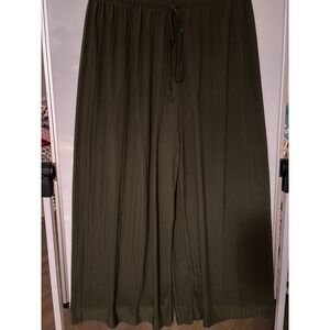 Olivia Rose women's wide leg 2x pants green‎ flowing